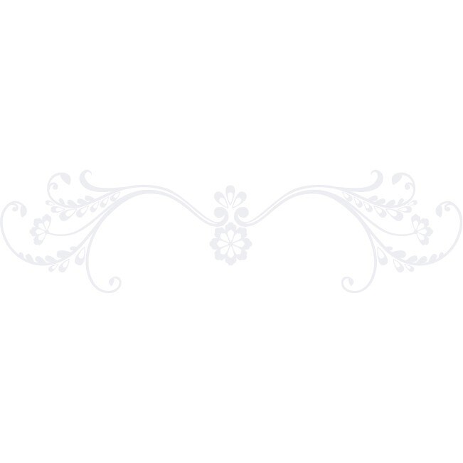 Sticker auto - Flori marunte - Alb polar - 50x13 cm