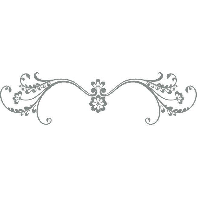 Sticker auto - Flori marunte - Gri Metal - 50x13 cm