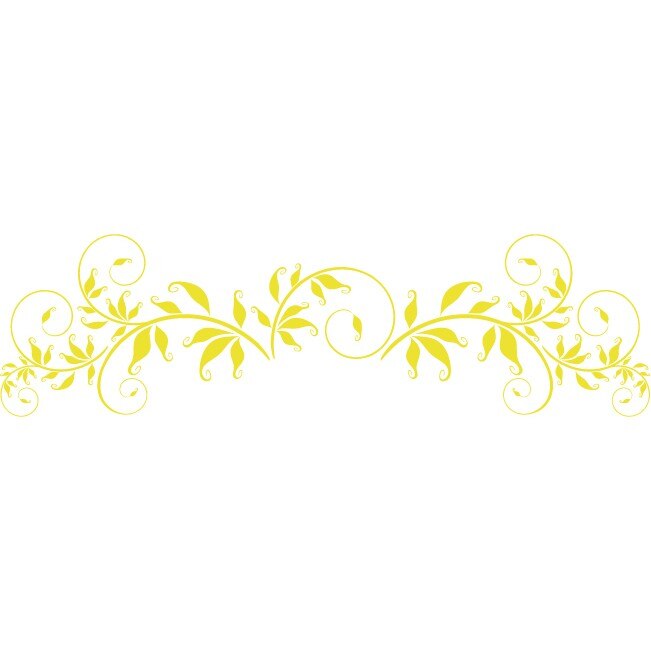 Sticker auto - Compozitie artistica florala - Lemon - 50x14 cm