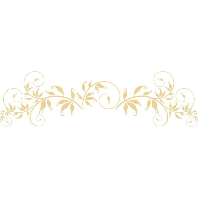 Sticker auto - Compozitie artistica florala - Bej - 50x14 cm