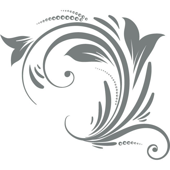 Sticker auto - Flower wave - Gri Metal - 50x44 cm