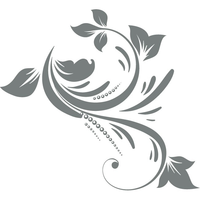 Sticker auto - Flower whip - Gri Metal - 55x50 cm
