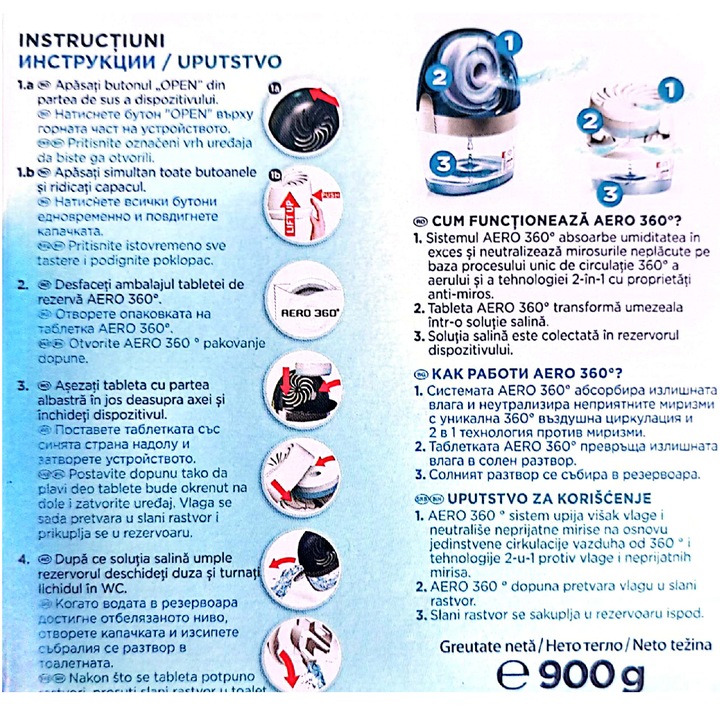 Rezerva absorbant umiditate Ceresit Aero 360 Neutral, 2 buc, 450 g