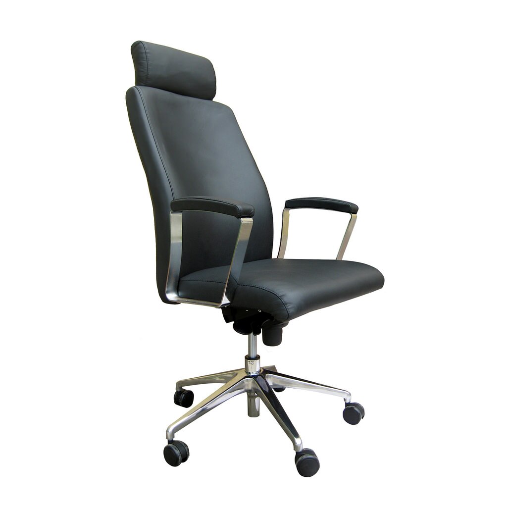 Scaun directorial SUCCESS, Negru piele naturala