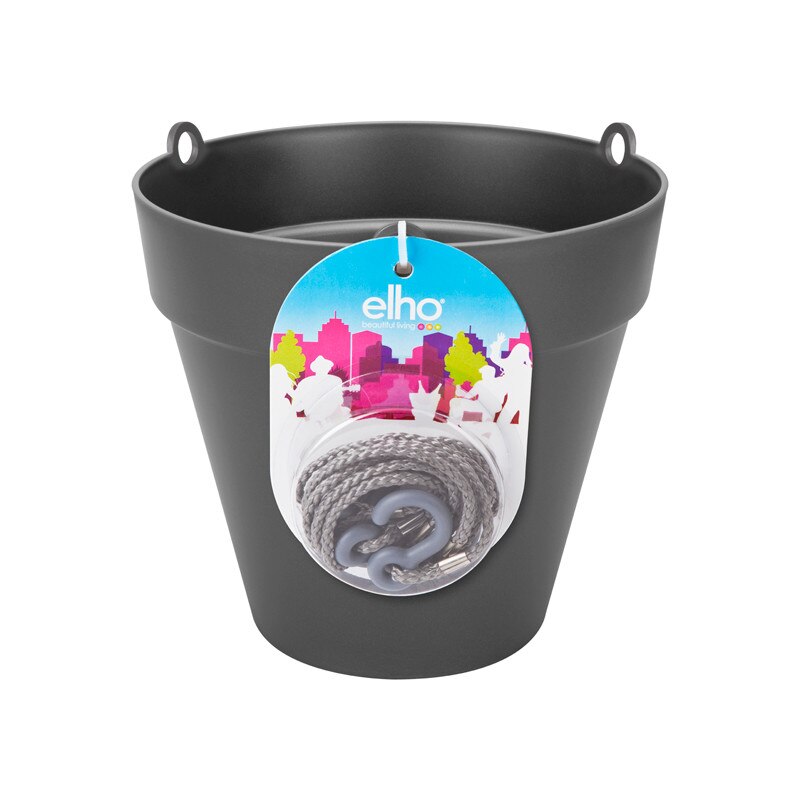 Ghiveci Agatator Loft Urban cu diametrul de 20 cm antracit