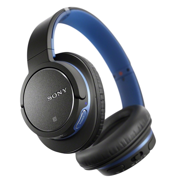 Sony MDR-ZX770BN fejhallgató, Noise Canceling, Wireless, Bluetooth, Fekete/Kék