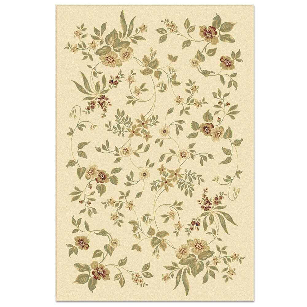 Covor sintetic Atlas 6038-1-41333, 80x150cm, Bej, Model clasic floral
