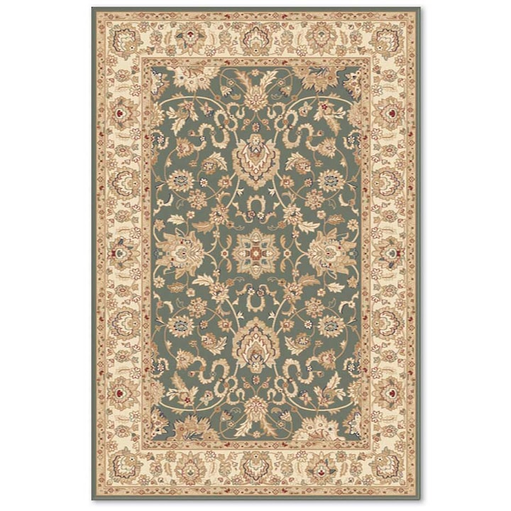 Carpeta 8330-1-41366 Atlas Szőnyeg, Szintetikus, 80x150 cm, Klasszikus minta, Olíva zöld