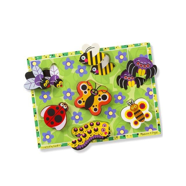 Puzzle Melissa & Doug din lemn Insecte 7 piese