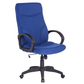 Scaun directorial QMOBILI Stilo Albastru, stofa Cagliari, mecanism balans, brate PP, baza PP Scaun directorial QMOBILI Stilo Albastru, stofa Cagliari, mecanism balans, brate PP, baza PP