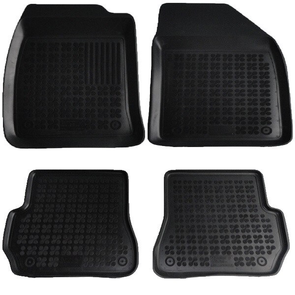 Set 4 covorase interior din cauciuc stil tavita MAGSTAR LUX dedicate, compatibile cu Ford Fiesta 2002-2006, Negru