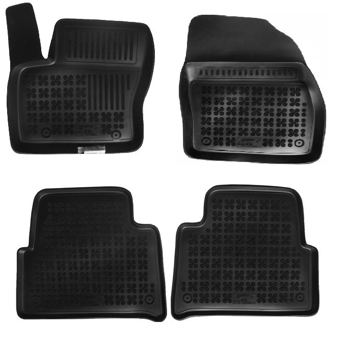Set 4 covorase interior din cauciuc stil tavita MAGSTAR LUX dedicate, compatibile cu Ford Kuga 2008- Negru