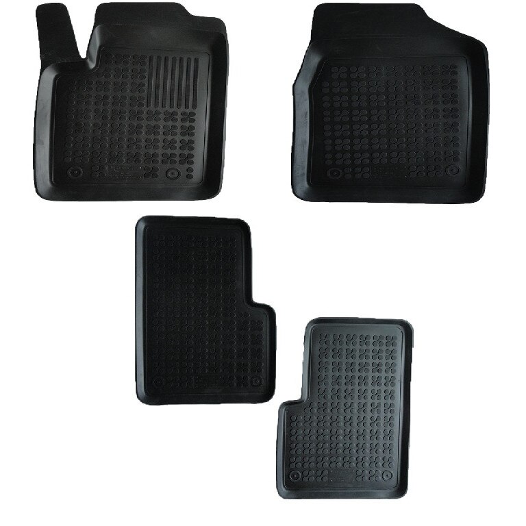 Set 4 covorase interior din cauciuc stil tavita MAGSTAR LUX dedicate, compatibile cu Ford Ka II 09/2008- Negru
