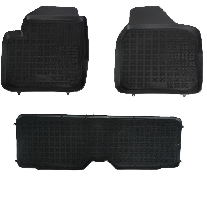 Set 3 covorase interior din cauciuc stil tavita MAGSTAR LUX dedicate, compatibile cu Ford Galaxi 7 locuri 1995-2006, Negru