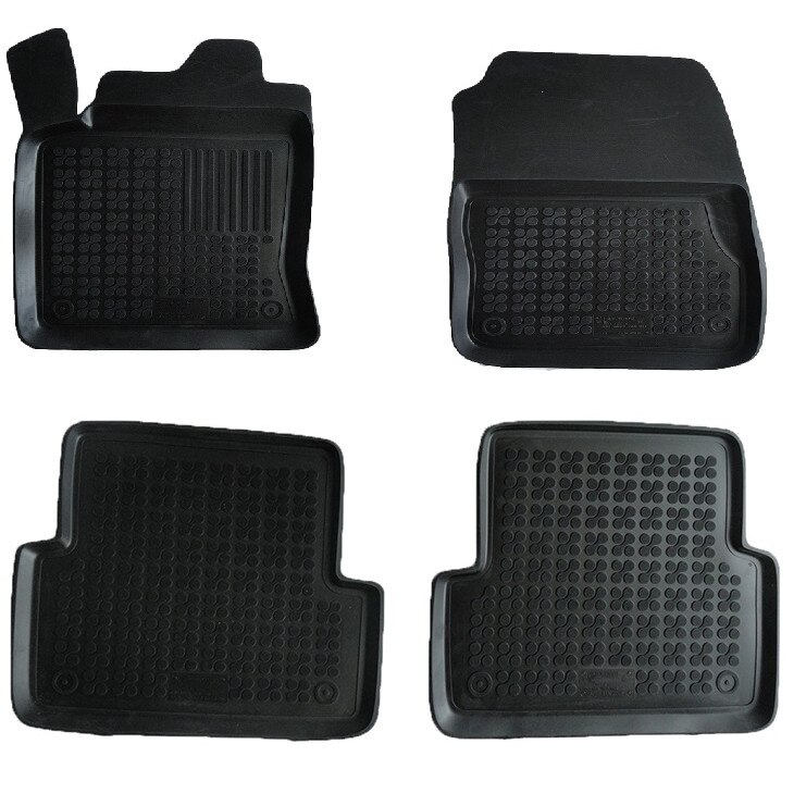 Set 4 covorase interior din cauciuc stil tavita MAGSTAR LUX dedicate, compatibile cu Ford Focus I 1998-2005, Negru