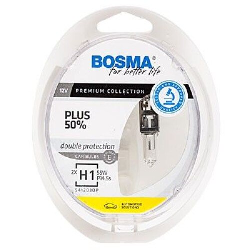 Bec auto H1+50% 12V 55W Bosma 1Set