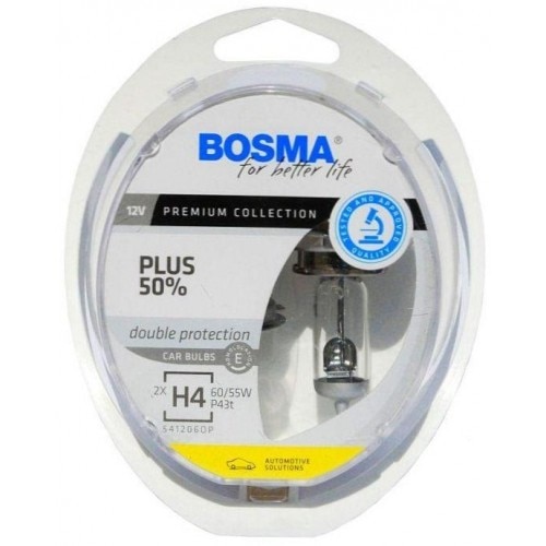 Bec auto H4 +50% 12V 60/55W Bosma 1Set