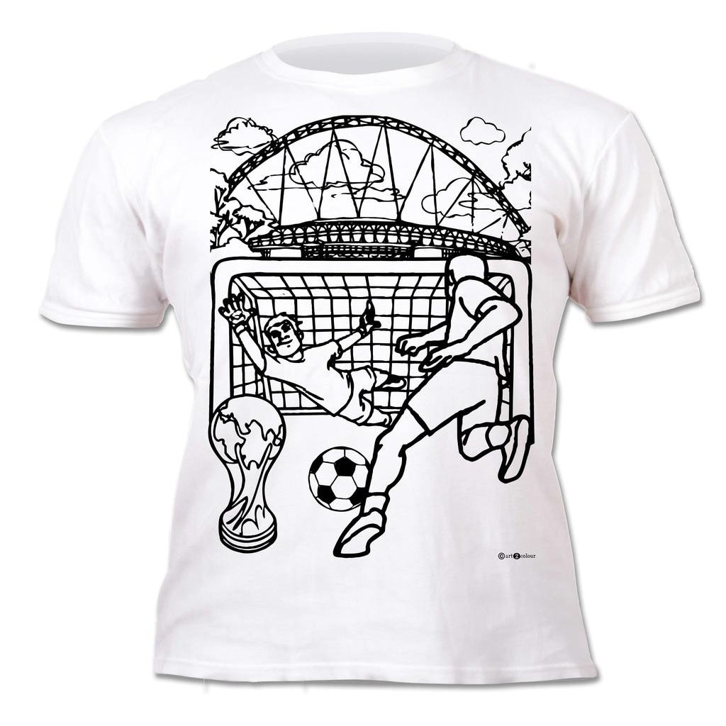 Tricou de colorat cu markere lavabile Fotbal