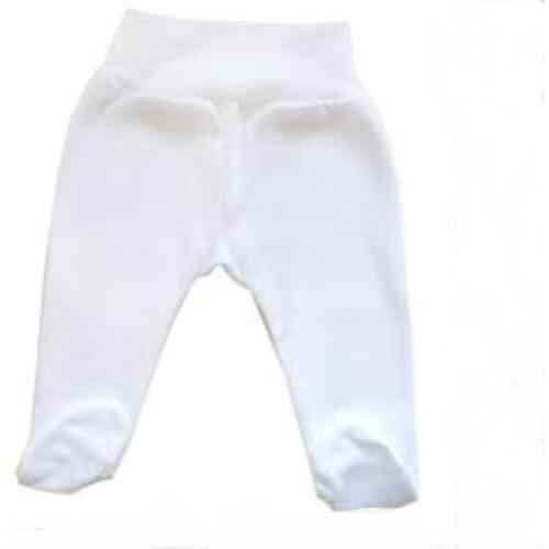 Pantaloni cu botos,Alb,Cu banda.