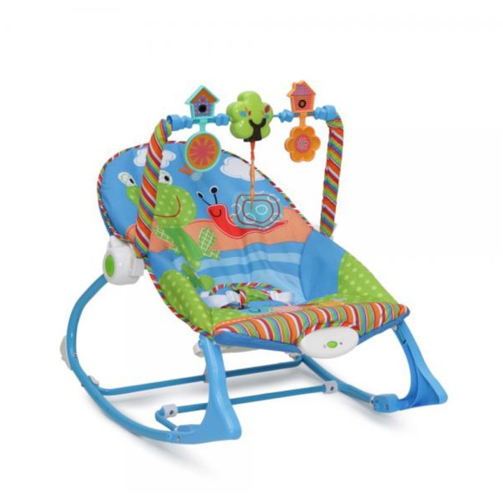 Balansoar copii- 2 in 1, Functie de vibratie-Albastru