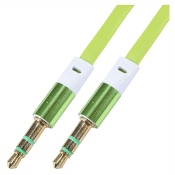 Cablu audio cu mufa Jack 3,5mm, 80cm, Verde, BBL334 Cablu audio cu mufa Jack 3,5mm, 80cm, Verde, BBL334