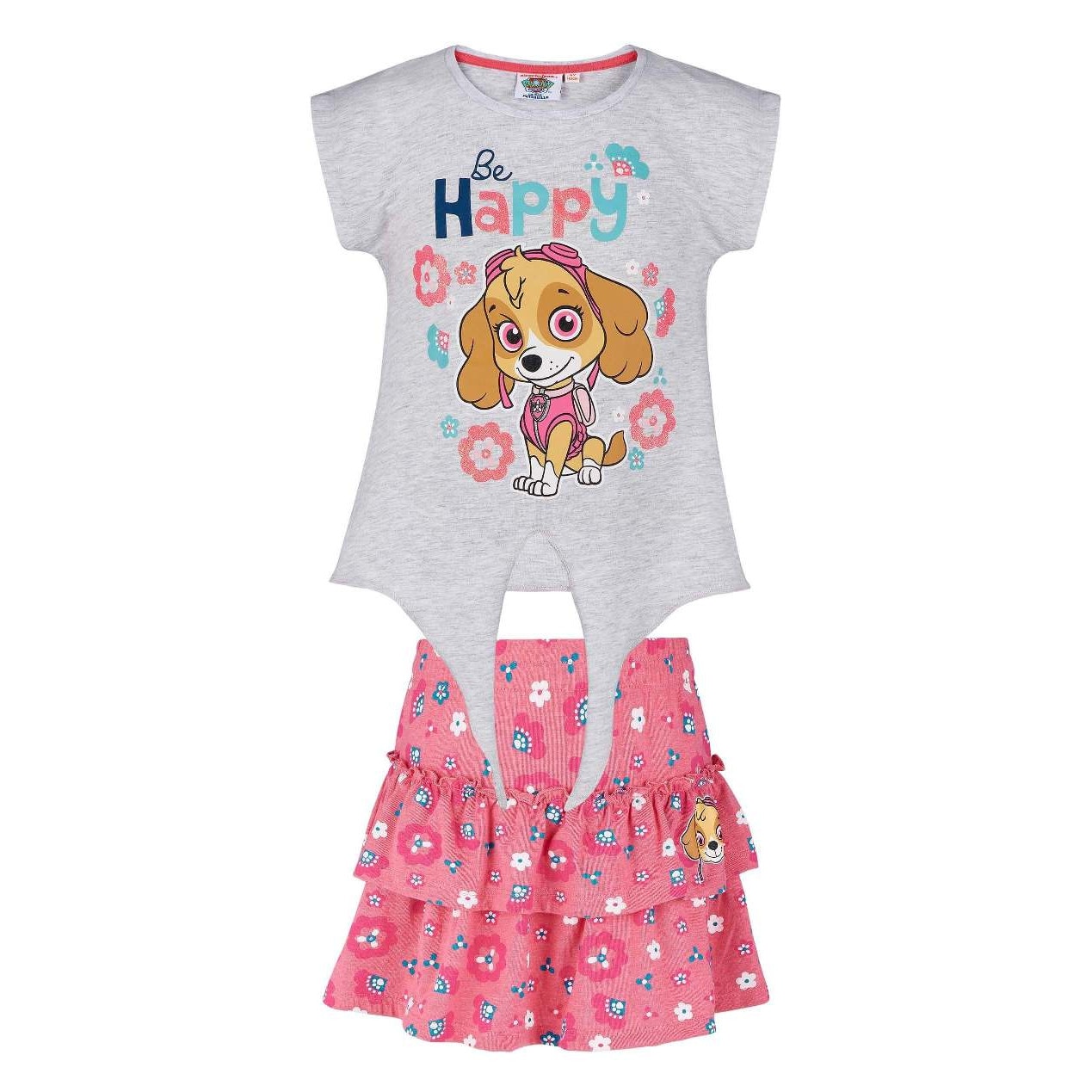 Compleu fete Patrula Catelusilor gri/ roz 2 ani, 92 cm