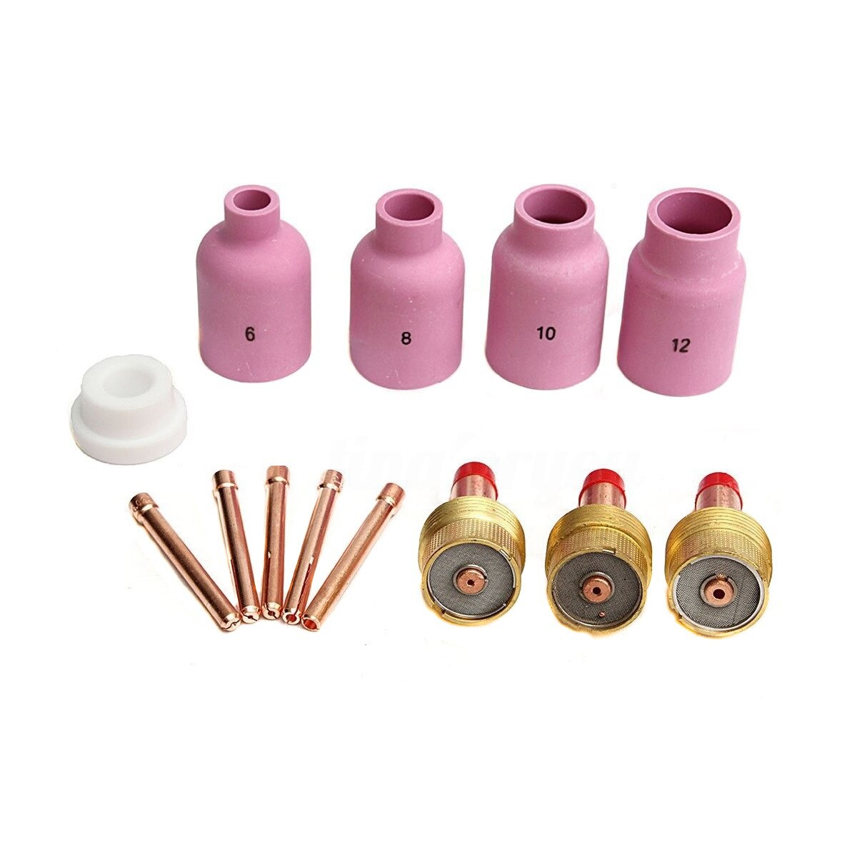 Set echipare pistolet TIG-WIG cu lentile de gaz Jumbo (13 accesorii) pentru pistolete SR 17/18/26 si WT/WP 17/18/26