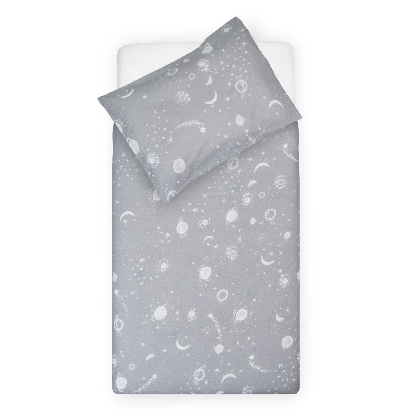Lenjerie de pat Jollein Galaxy gri 100x140 cm