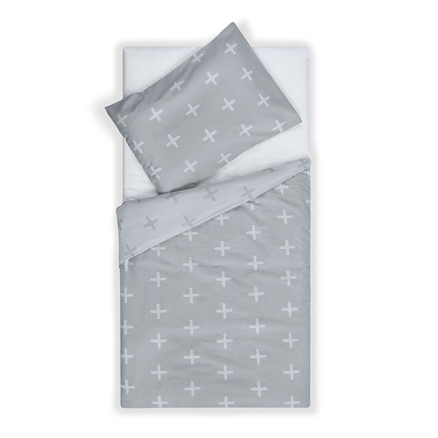 Lenjerie de pat Jollein Plus gri 100x140 cm