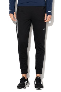 Asics, Pantaloni cu detaliu logo, pentru antrenament Essential, Negru, S Asics, Pantaloni cu detaliu logo, pentru antrenament Essential, Negru, S
