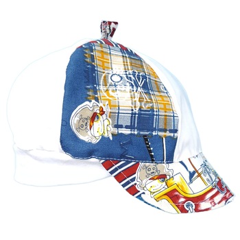 Sapca de vara Mic Pitic cu cozoroc pirati, alb/grena, Alb/ Grena, 40 cm Sapca de vara Mic Pitic cu cozoroc pirati, alb/grena, Alb/ Grena, 40 cm