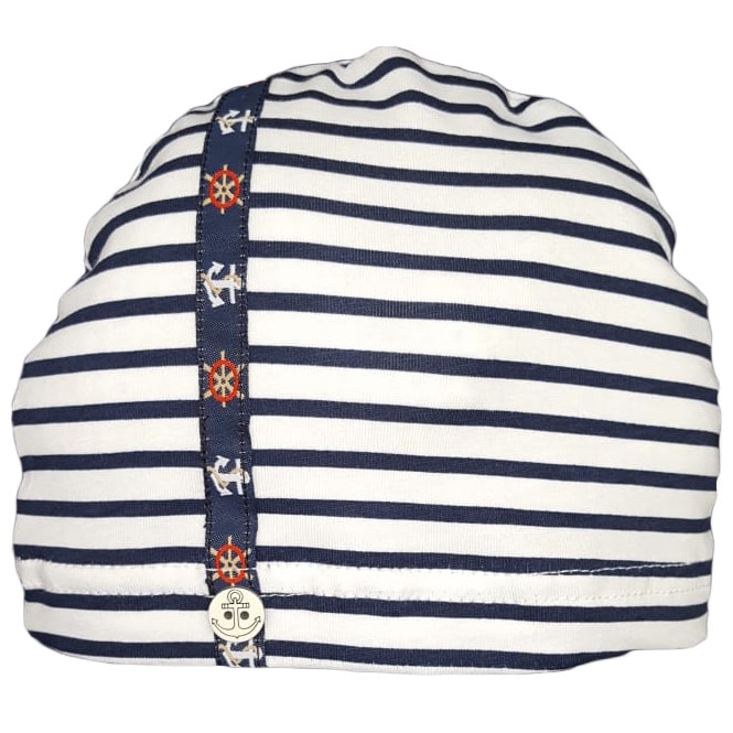 Fes Mic Pitic C115 marinar cu ancore si timone, dungi alb&bleumarin