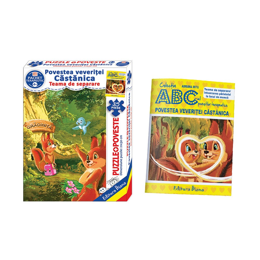 Set cu puzzle - Povestea veveritei Castanica