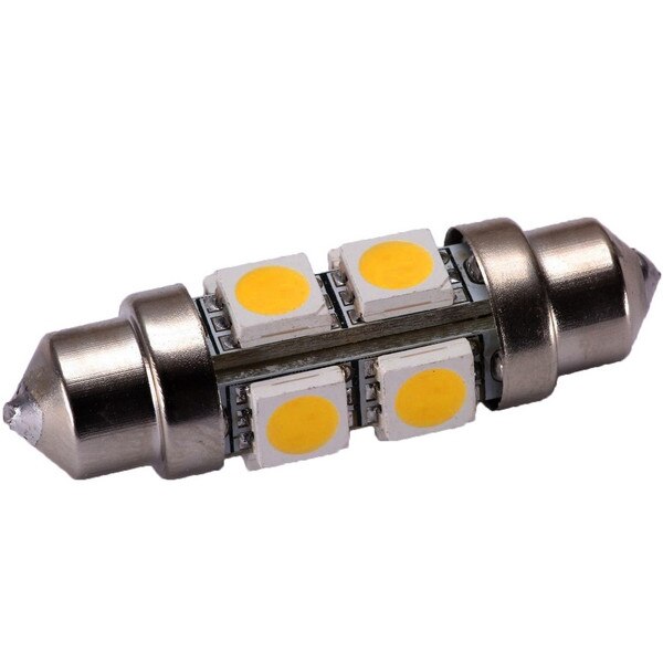 Set 2 becuri 8 LED SMD SOFIT 36MM 5050 12V ALBA CALDA 3000K 360°