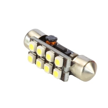 Set 2 becuri LED SOFIT 36MM 8 SMD 3528 12-24V ALBA CANBUS Set 2 becuri LED SOFIT 36MM 8 SMD 3528 12-24V ALBA CANBUS