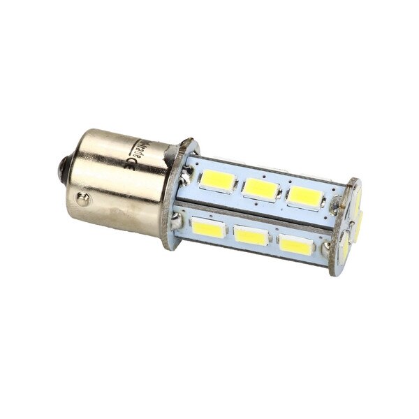 Set 2 becuri LED BA15S 18 SMD 5730 12V ALB