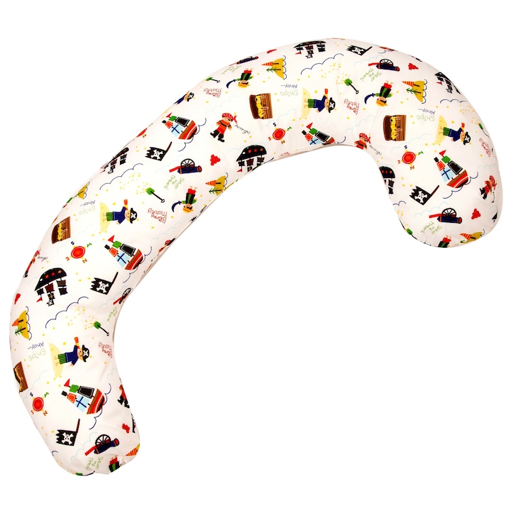 Perna gravide multifunctionala in forma de C Pirates - utila pentru toata familia
