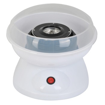 Aparat de facut vata de zahar, 10 bete incluse, picioare antialunecare, 520 W, Malatec, alb Aparat de facut vata de zahar, 10 bete incluse, picioare antialunecare, 520 W, Malatec, alb