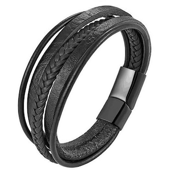 Bratara barbati piele neagra 7 Bratara barbati piele neagra 7