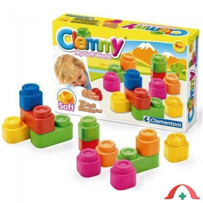 Set Clemmy cuburi moi constructie pentru copii, 12 buc - eMAG.ro