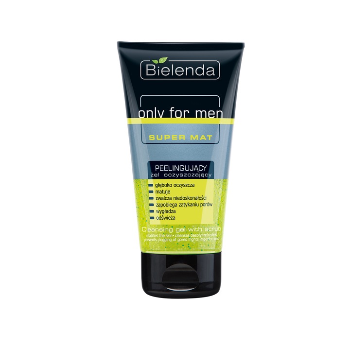 Gel fața, Bielenda, Only For Men, Super Mat, efect matifiant, 50 ml