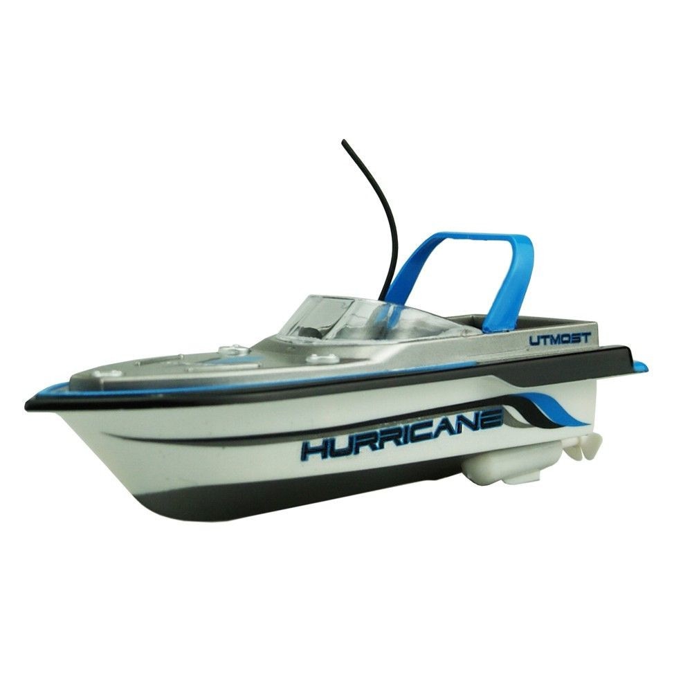 Barca RC cu telecomanda Mini Speed Boot RTR albastra cu acumulator, 135 mm