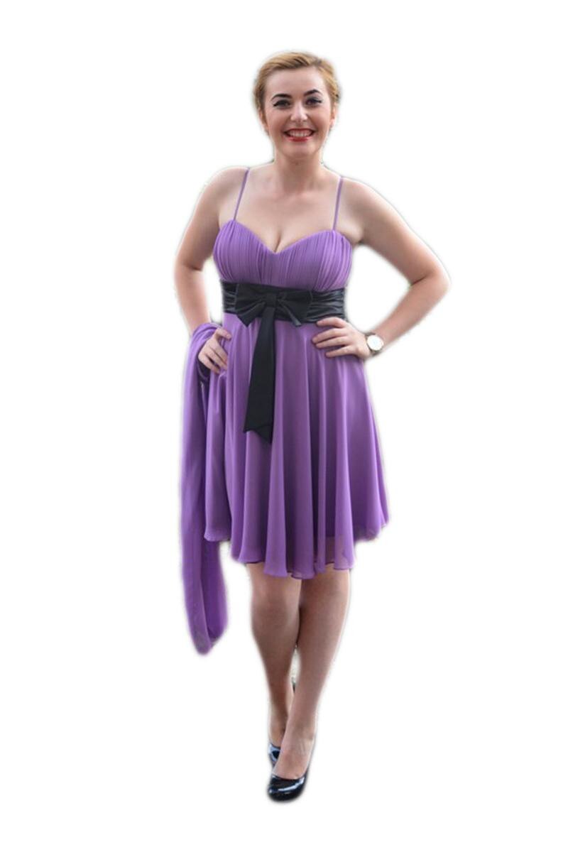 Rochie de ocazie frumoasa in falduri ample, D&J Exclusive, Mov