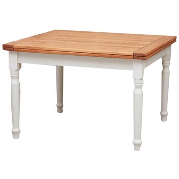 Masa pliabila - alb/natur, Mobila lemn masiv, TUSCAN FURNITURE, Lemn masiv, 120(240) x 120 x 80 cm Masa pliabila - alb/natur, Mobila lemn masiv, TUSCAN FURNITURE, Lemn masiv, 120(240) x 120 x 80 cm