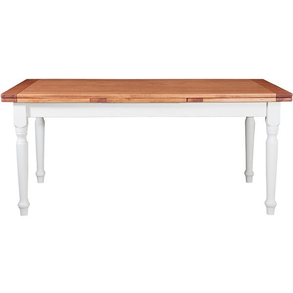 Masa extensibila - alb/natur180(290), Mobila lemn masiv , TUSCAN FURNITURE, Lemn masiv, 180(290) x 90 x80 cm