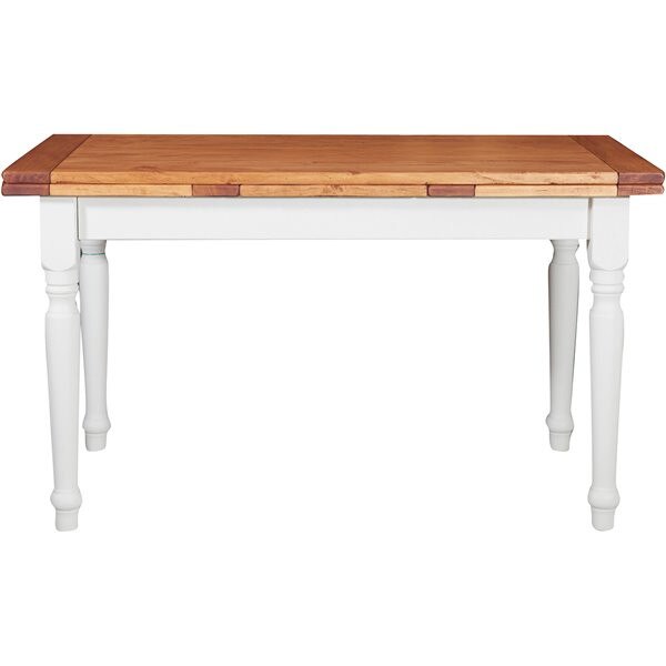 Masa extensibila - alb/natur 140(230) , Mobila lemn masiv , TUSCAN FURNITURE, Lemn masiv, 140(230) x 80 x80 cm
