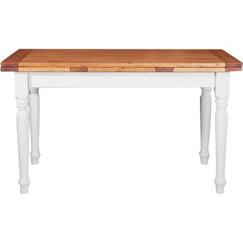 Masa extensibila - alb/natur 140(230) , Mobila lemn masiv , TUSCAN FURNITURE, Lemn masiv, 140(230) x 80 x80 cm Masa extensibila - alb/natur 140(230) , Mobila lemn masiv , TUSCAN FURNITURE, Lemn masiv, 140(230) x 80 x80 cm