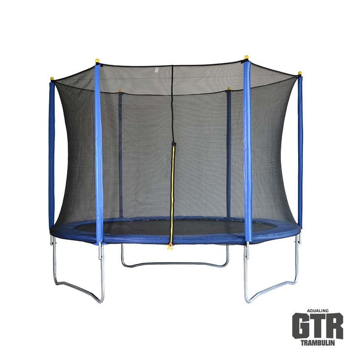 GTR PRO Blue Sky Trambulin kék, védőhálóval, 244 cm