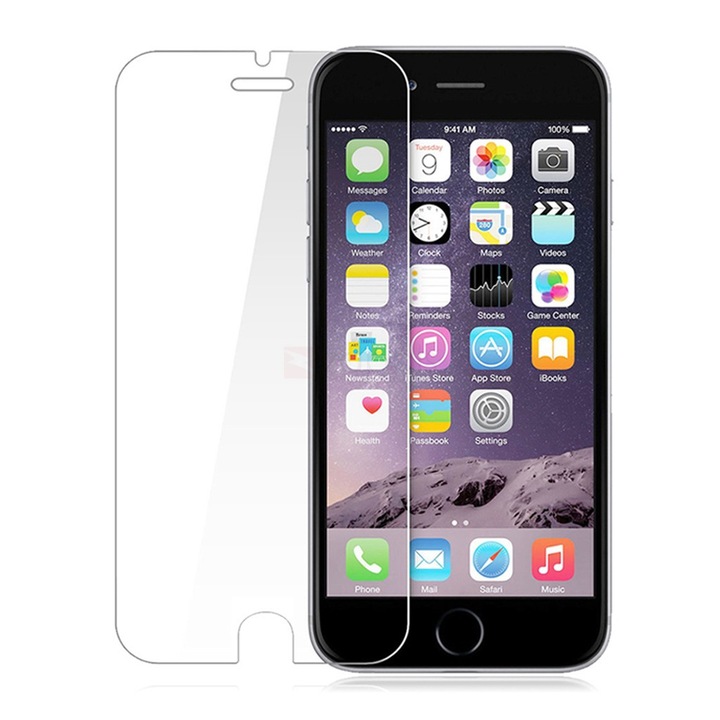 Folie protectie ecran, Tempered Glass, Sticla, pentru iPhone 7 Plus / 8 Plus, 2 bucati, Transparent