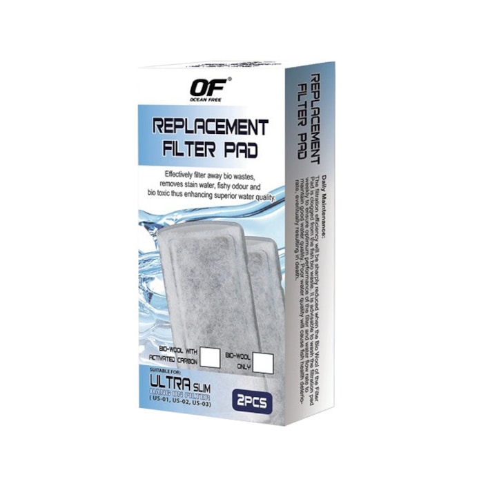 Material filtrant Bio Pad si carbune activ pentru filtru Ultra Slim Hang On